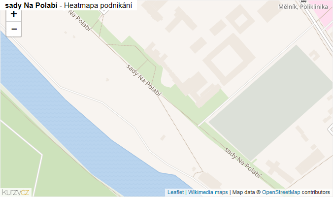 Mapa sady Na Polabí - Firmy v ulici.