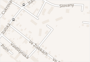 Slovany v obci Mělník - mapa ulice