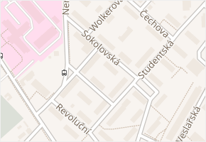 Sokolovská v obci Mělník - mapa ulice
