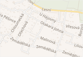 Svahová v obci Mělník - mapa ulice