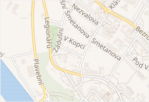 V Kopci v obci Mělník - mapa ulice