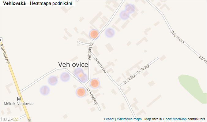 Mapa Vehlovská - Firmy v ulici.