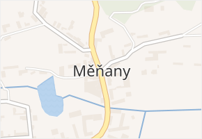 Měňany v obci Měňany - mapa části obce