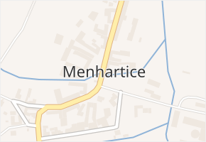 Menhartice v obci Menhartice - mapa části obce