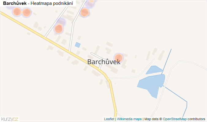 Mapa Barchůvek - Firmy v části obce.