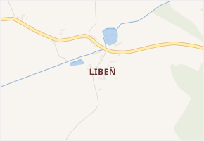 Libeň v obci Měník - mapa části obce
