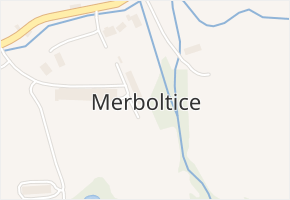 Merboltice v obci Merboltice - mapa části obce