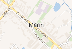 Měřín v obci Měřín - mapa části obce
