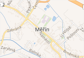 Příčná v obci Měřín - mapa ulice