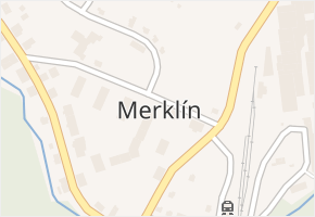 Merklín v obci Merklín - mapa části obce