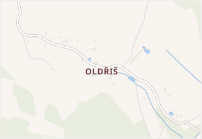 Oldřiš v obci Merklín - mapa části obce