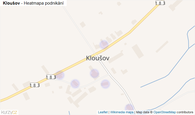 Mapa Kloušov - Firmy v části obce.