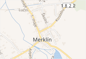 Kostelní v obci Merklín - mapa ulice