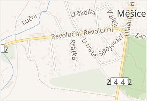 Krátká v obci Měšice - mapa ulice
