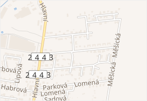 Nad Babím dolem v obci Měšice - mapa ulice
