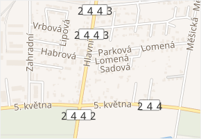 Sadová v obci Měšice - mapa ulice