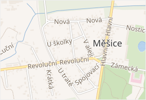 Střední v obci Měšice - mapa ulice