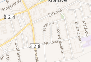 Hálkova v obci Městec Králové - mapa ulice