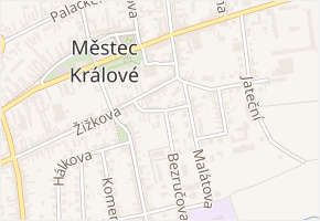 Na Houseníku v obci Městec Králové - mapa ulice