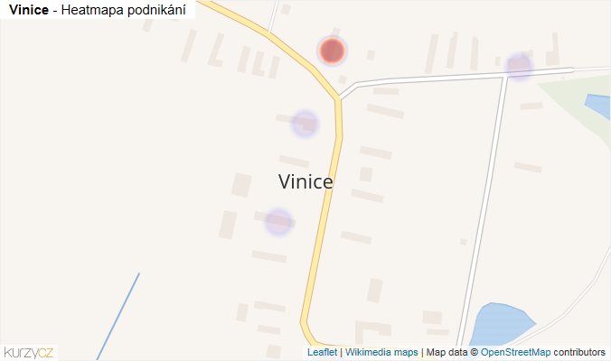 Mapa Vinice - Firmy v části obce.
