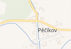 Pěčíkov v obci Městečko Trnávka - mapa části obce