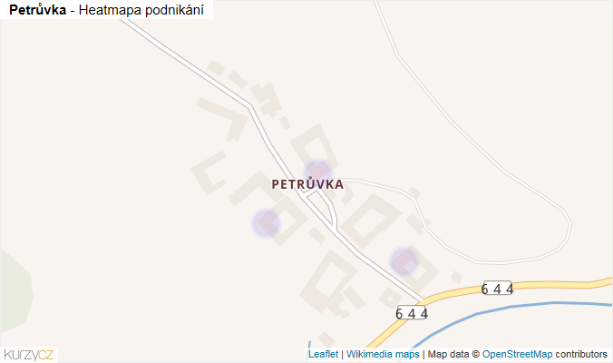 Mapa Petrůvka - Firmy v části obce.