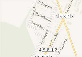 Dvořákova v obci Město Albrechtice - mapa ulice