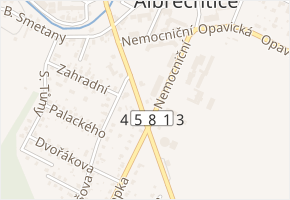 Krnovská v obci Město Albrechtice - mapa ulice
