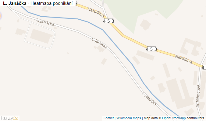 Mapa L. Janáčka - Firmy v ulici.