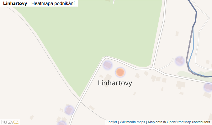 Mapa Linhartovy - Firmy v části obce.