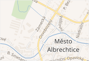 Osvobození v obci Město Albrechtice - mapa ulice