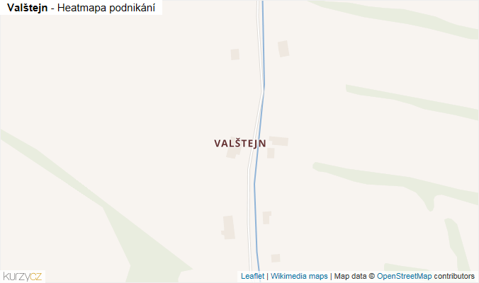 Mapa Valštejn - Firmy v části obce.