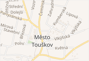 Družstevní v obci Město Touškov - mapa ulice