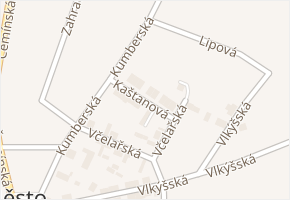 Kaštanová v obci Město Touškov - mapa ulice