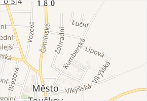 Kumberská v obci Město Touškov - mapa ulice