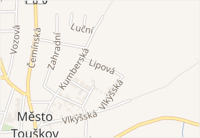 Lipová v obci Město Touškov - mapa ulice
