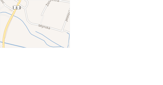 Mlýnská v obci Město Touškov - mapa ulice