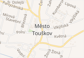 Nad Rybníkem v obci Město Touškov - mapa ulice