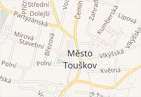 Školní náměstí v obci Město Touškov - mapa ulice