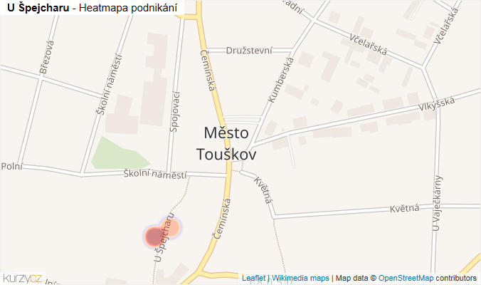Mapa U Špejcharu - Firmy v ulici.