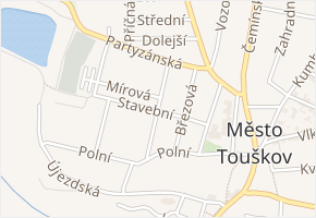 U Stadionu v obci Město Touškov - mapa ulice