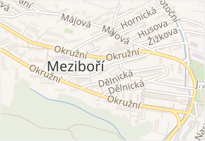 Javorová v obci Meziboří - mapa ulice