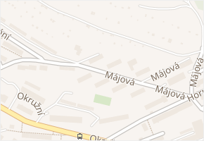 Májová v obci Meziboří - mapa ulice
