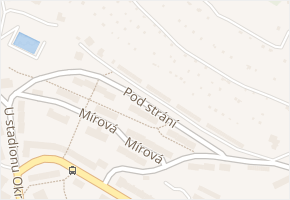 Pod strání v obci Meziboří - mapa ulice