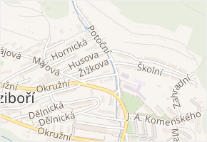 Prokopa Holého v obci Meziboří - mapa ulice