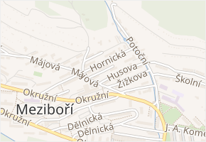 Svahová v obci Meziboří - mapa ulice