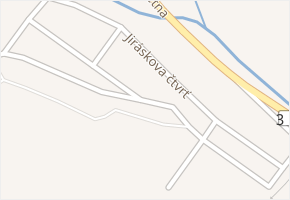 Jiráskova čtvrť v obci Meziměstí - mapa ulice