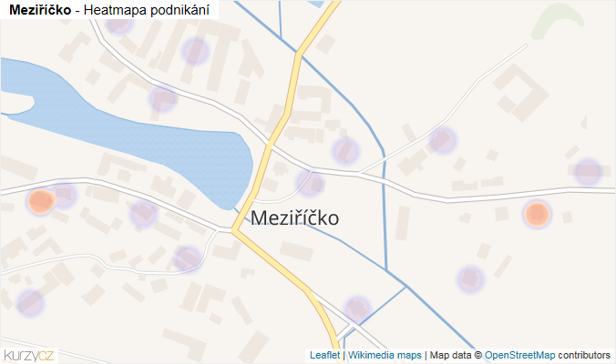 Mapa Meziříčko - Firmy v části obce.