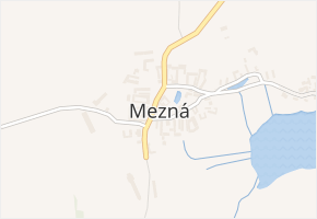 Mezná v obci Mezná - mapa části obce