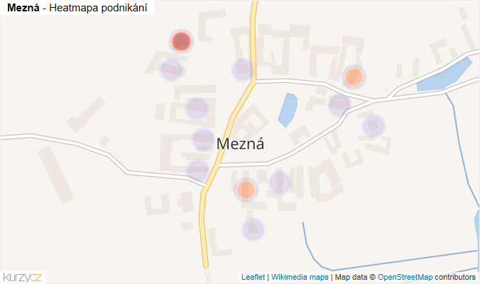 Mapa Mezná - Firmy v části obce.